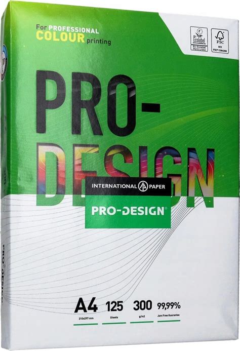 International Paper Papier Ksero A4 300G Satyna Prodesign 125 Ceny