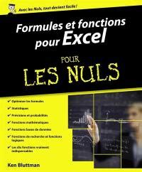 Livre Formules Fonctions Pour Excel Pour Les Nuls Pour Excel