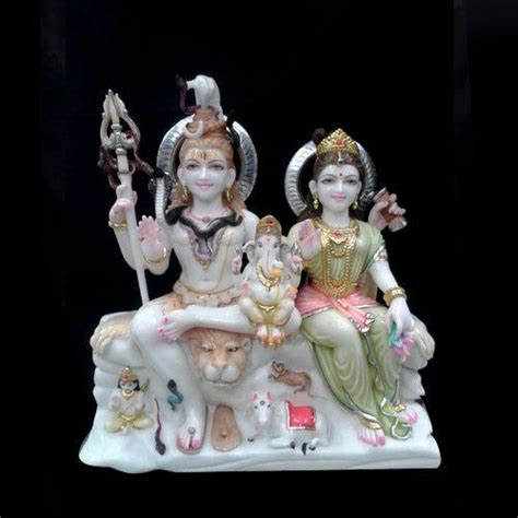 Durable Marble Shiv And Parvati Statue For Home And Temple At Best