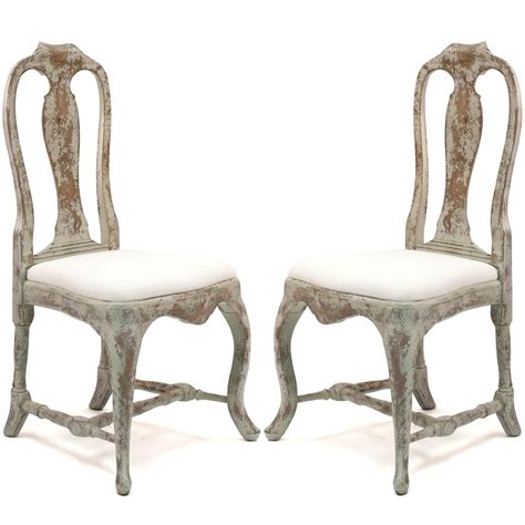 Weathered Grey Dining Chairs Pair