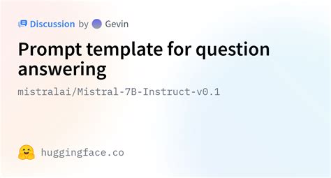 Mistralai Mistral B Instruct V Prompt Template For Question Answering
