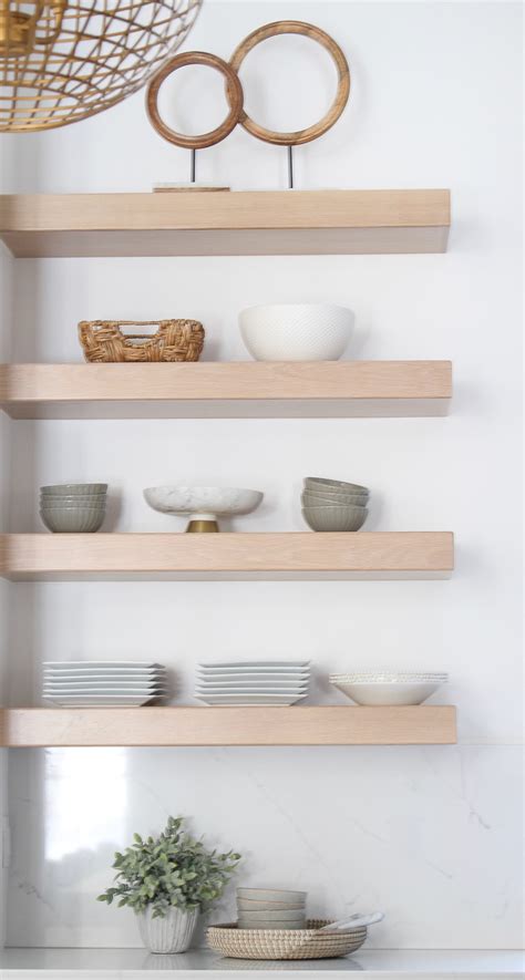 White Oak Floating Shelves Kitchen Floating Metal Shelves For Kitchen