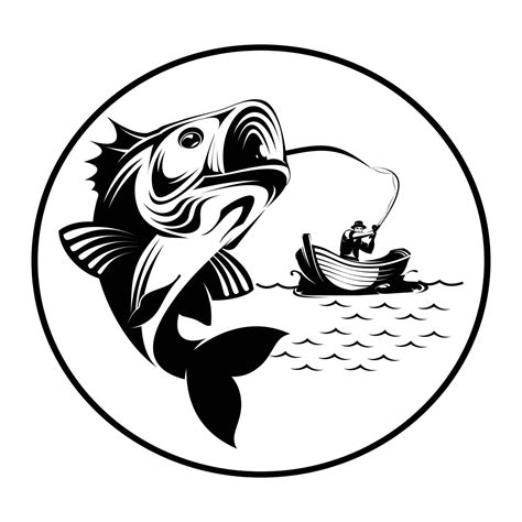 Fishing logo design template illustration . Sport fishing Logo. Fishing ...