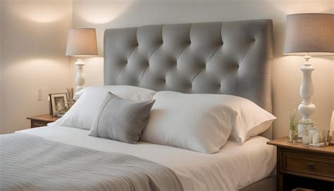 Premium Photo A White Bed With Three Pillows On It