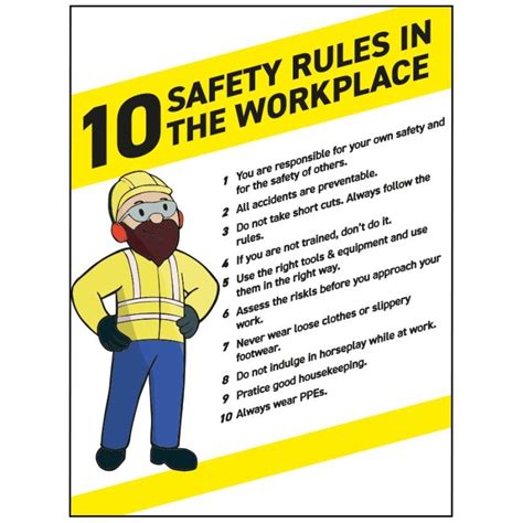 10 Rules To Follow Safety Posters Workplace Safety Slogans Bank2home