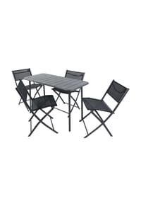 VCM 5 Tlg Set Bistroset Esstisch Gartenset Balkonset Stuh Klappbar