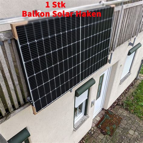 Balkonhaken Solarmodul Haken für Handlauf Befestigung für PV Anlage