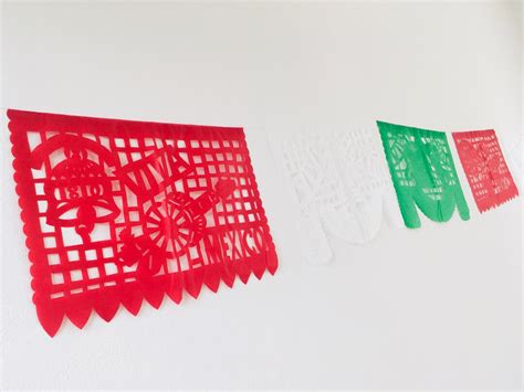 Papel Picado Viva Mexico Banner Guirnalda Mexican Fiesta