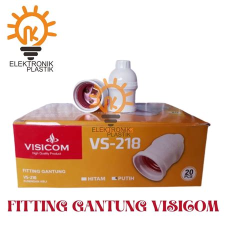 Jual Fitting Lampu Gantung E27 VISICOM Fitting Gantung Putih SNI