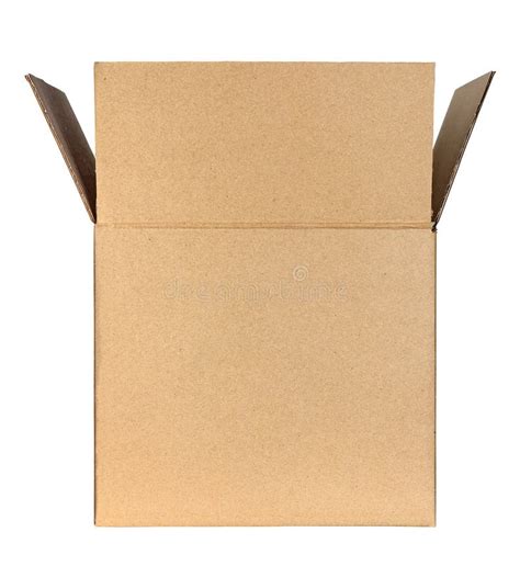 Opened Cardboard Box Isolated White Stock Photos Free Royalty