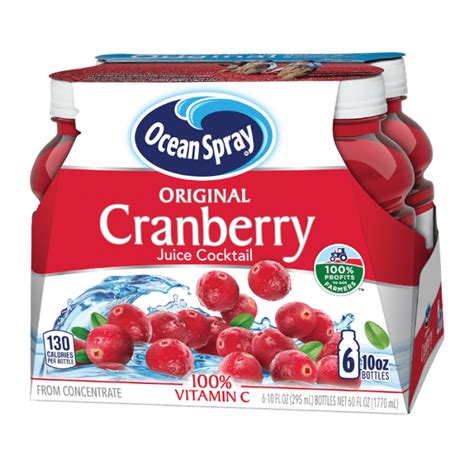 Ocean Spray Original Cranberry Juice Cocktail 10floz 295ml X 6 Case