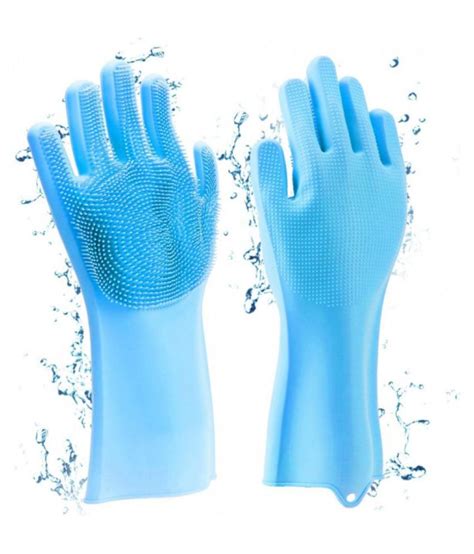 Buy Scrubbing Gloves Magic Silicone Reusable Multi Functional Dish