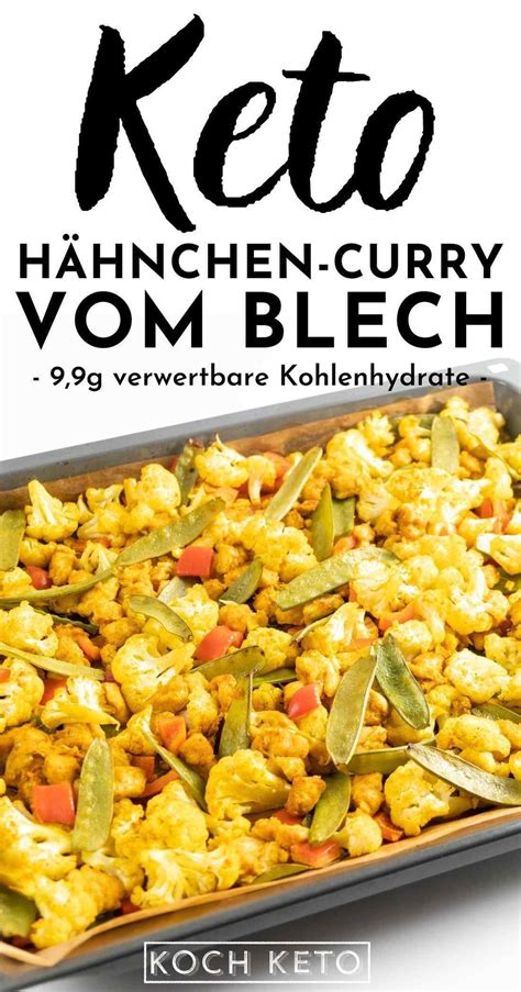 Mega einfaches Low Carb Hähnchen Curry vom Blech Rezept Keto