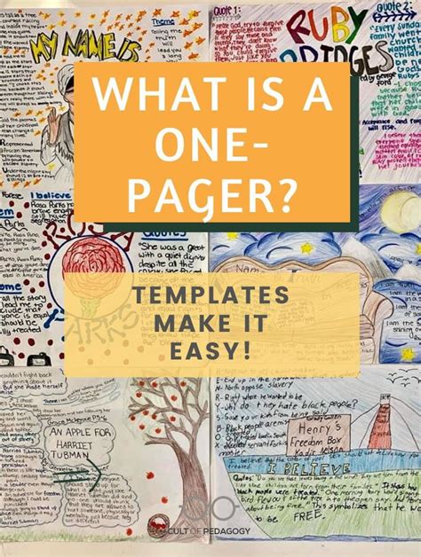 A Simple Trick For Success With One Pagers Cult Of Pedagogy