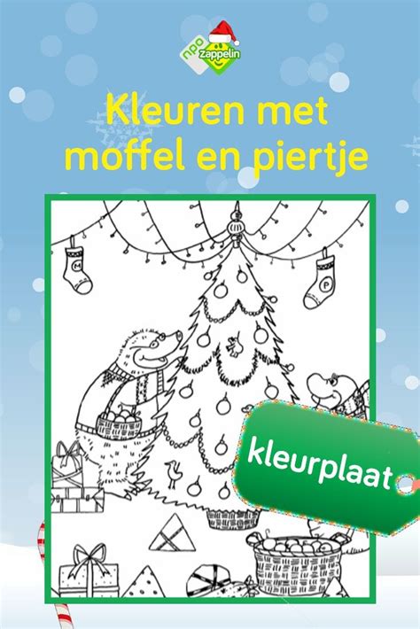 Kleurplaat Kerst Met Moffel En Piertje Kleurplaten Kerst Kleuren