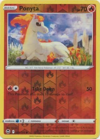 Ponyta Common Reverse Holo Playset