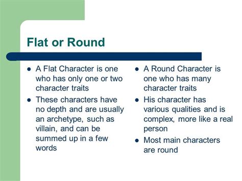 Static, Dynamic, Flat, Round Other types of character. - ppt ...