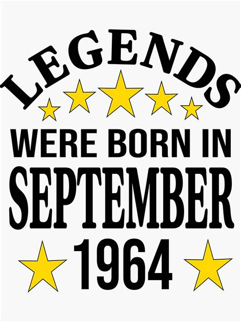 Legends Were Born In September Th Birthday Sticker For Sale