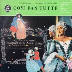 Mozart Wolfgang Amadeus Cosi Fan Tutte Herbert Von Karajan