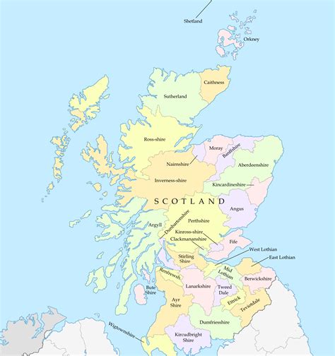 A Map Of Historical Scottish Counties Scotland Map County Map Map