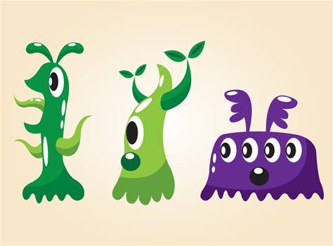 Cute Monsters Clip Art 16201004 Vector Art At Vecteezy