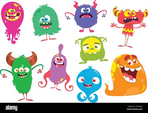 Monsters De Dessin Anim Dr Le Ensemble De Monstres De Dessin Anim