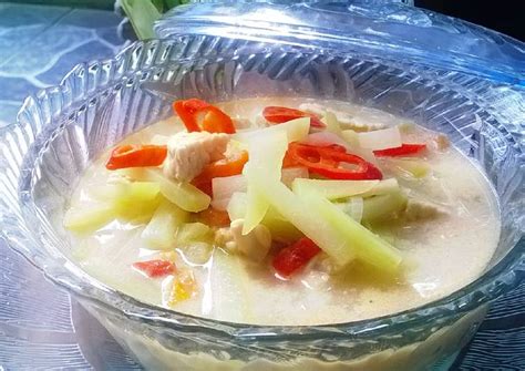 Resep Sayur Santan Labu Siam Tempe Lodeh Putih Simple Oleh Diana