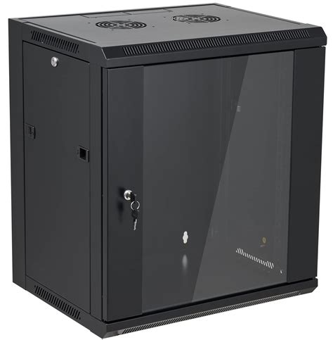 Buy 12U Wall Server Cabinet Network Rack Enclosure Locking Glass Door