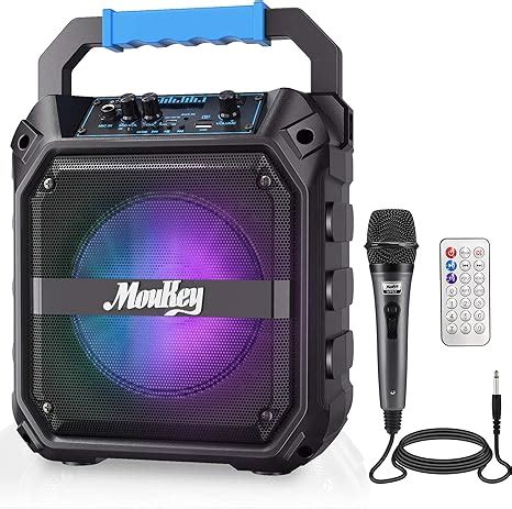 Moukey Bluetooth Karaoke Speaker In Portable Karaoke Machine Pa