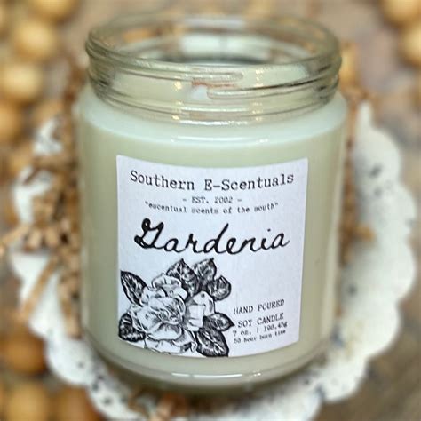 Gardenia Candle Gardenia Scented Candle Wooden Wick Candle - Etsy