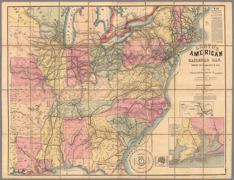 Composite Map Of Nw Ne Sw Se Sheets Lloyds American Railroad Map Showing The Whole Seat