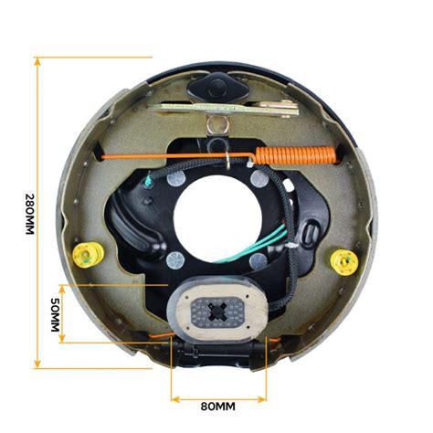 10 Electric Trailer Brake Kit Drum And Backing Plate Caravan Set