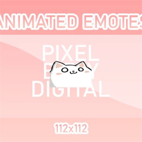 Animated Pop Cat Meme Twitch Emote Discord Emote Text Emote Etsy Canada