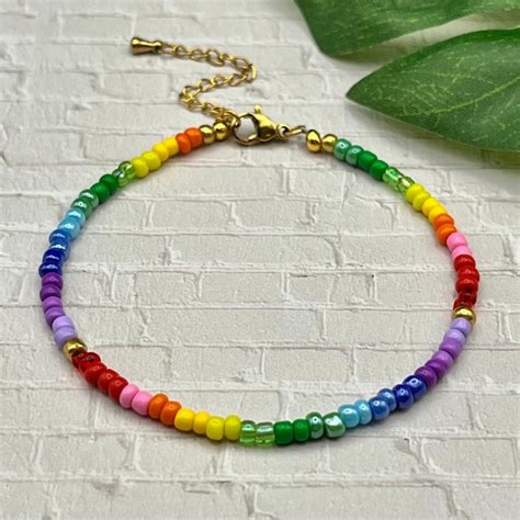 Pride Lgbtq Bead Bracelet Etsy