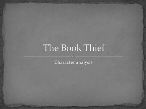 Ppt The Book Thief Powerpoint Presentation Free Download Id2804014