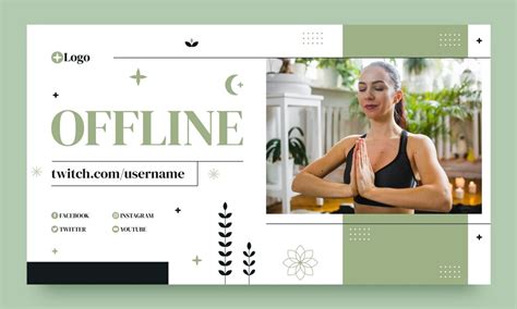 Free Vector Yoga Retreat Twitch Background