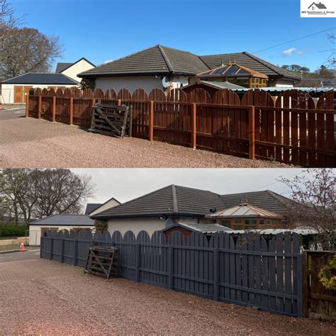 Before And After Silver Copse Fence Paint Imd Architecture And Design