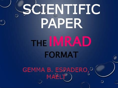 😎 Imrad format example. IMRAD Essay Example. 2019-02-24