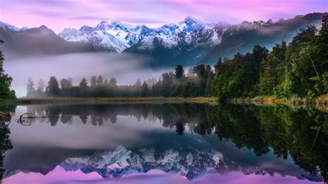 Fondos de pantalla naturaleza paisaje Árboles bosque lago Nubes