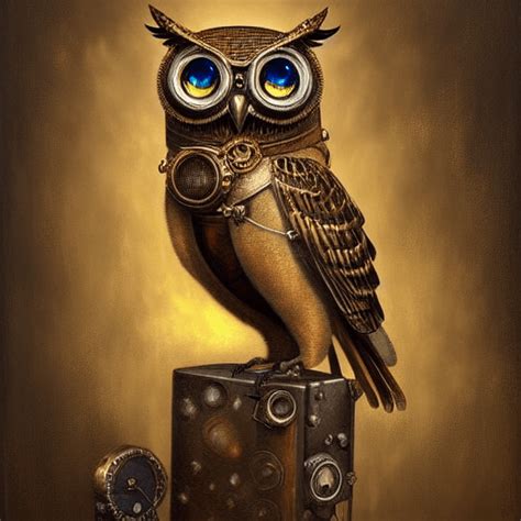 Steampunk Owl Drawings