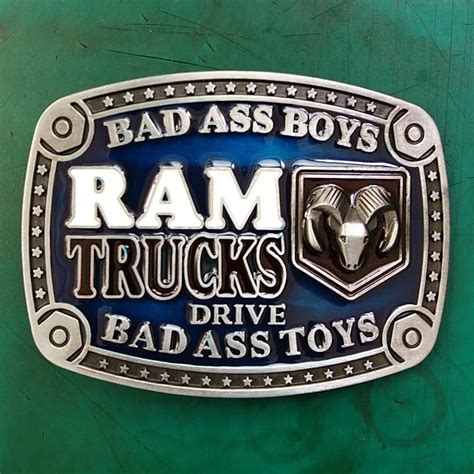 1pcs Luxury Brand Bad Ass Boys Ram Trucks Cowboy Belt Buckle In Buckles