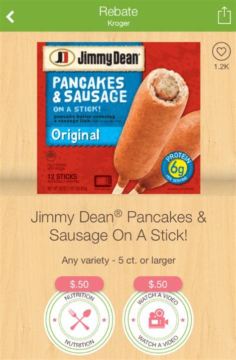 Jimmy Dean Pancakes And Sausage On A Stick As Low As 2 24 At Kroger Kroger Krazy