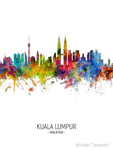 Kuala Lumpur Malaysia Skyline Metal Print For Sale By Michael