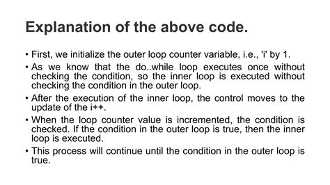 Nested Loops In Cpptx