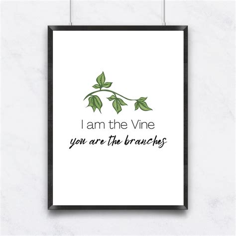 I Am the Vine Bible Verse Wall Art Bible Verse Printable - Etsy