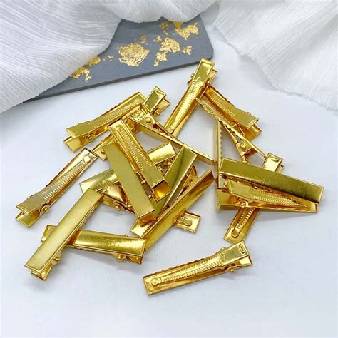 Купить Крокодильчик металлический 45мм ЗОЛОТОЙ недорого Magic For Crafts