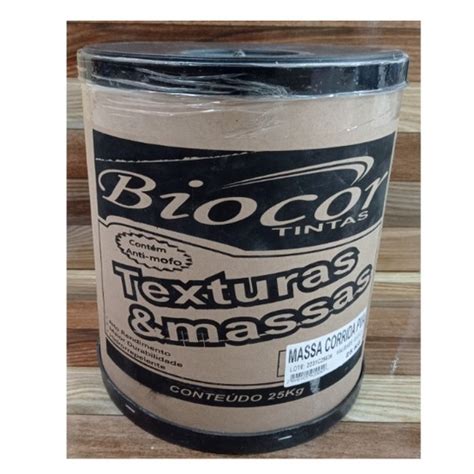 Massa Corrida Interior PVA Barrica 25 Kg Biocor Shopee Brasil