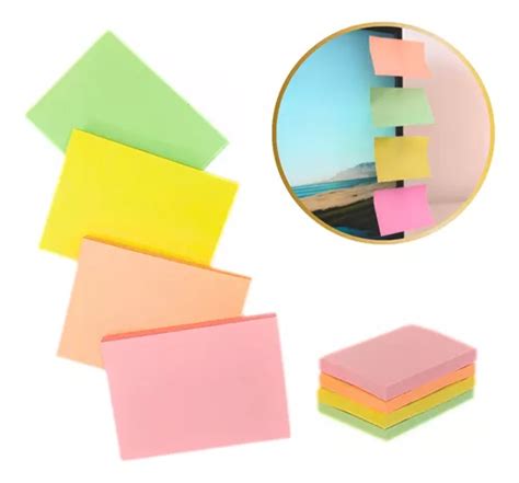 Bloco Adesivo Post It Cores Folhas Mm X Mm Notas Mercadolivre