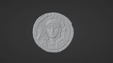 Coin Constantine and Labarum - 3D Model by ludmi