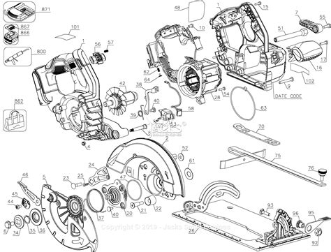 Dewalt Dcs575b Type 1 Parts Diagram For Circular Saw